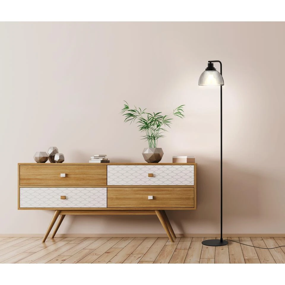EGLO Beleser Vloerlamp - E27 - 150,5 Cm - Zwart 4 EGLO Beleser Vloerlamp - E27 - 150,5 Cm - Zwart - Afbeelding 4