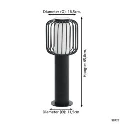 EGLO Ravello Sokkellamp Buiten - E27 - 45 Cm - Zwart 7 EGLO Ravello Sokkellamp Buiten - E27 - 45 Cm - Zwart -Eglo 1000076445 0103