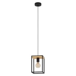 Eglo 17 EGLO Libertad Hanglamp - E27 - 18 Cm - Zwart/Bruin