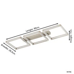 EGLO Altaflor Plafondlamp - LED - 100 Cm - Grijs/Wit 7 EGLO Altaflor Plafondlamp - LED - 100 Cm - Grijs/Wit -Eglo 1000076740 0103