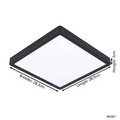 EGLO Argolis 2 Opbouwlamp - LED - 28,5 Cm - Zwart/Wit -Eglo 1000076768 0103