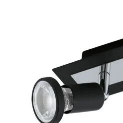EGLO Sarria - Spot - 2 Lichts - Zwart, Chroom -Eglo 1000076771 0102
