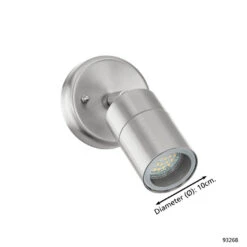 EGLO Stockholm 1 - Buitenverlichting - Wandlamp - 1 Lichts - LED - RVS -Eglo 1000076806 0103