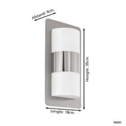 EGLO Cistierna Wandlamp Buiten - E27 - 35 Cm - Zwart/Goud/Wit 7 EGLO Cistierna Wandlamp Buiten - E27 - 35 Cm - Zwart/Goud/Wit -Eglo 1000076821 0103