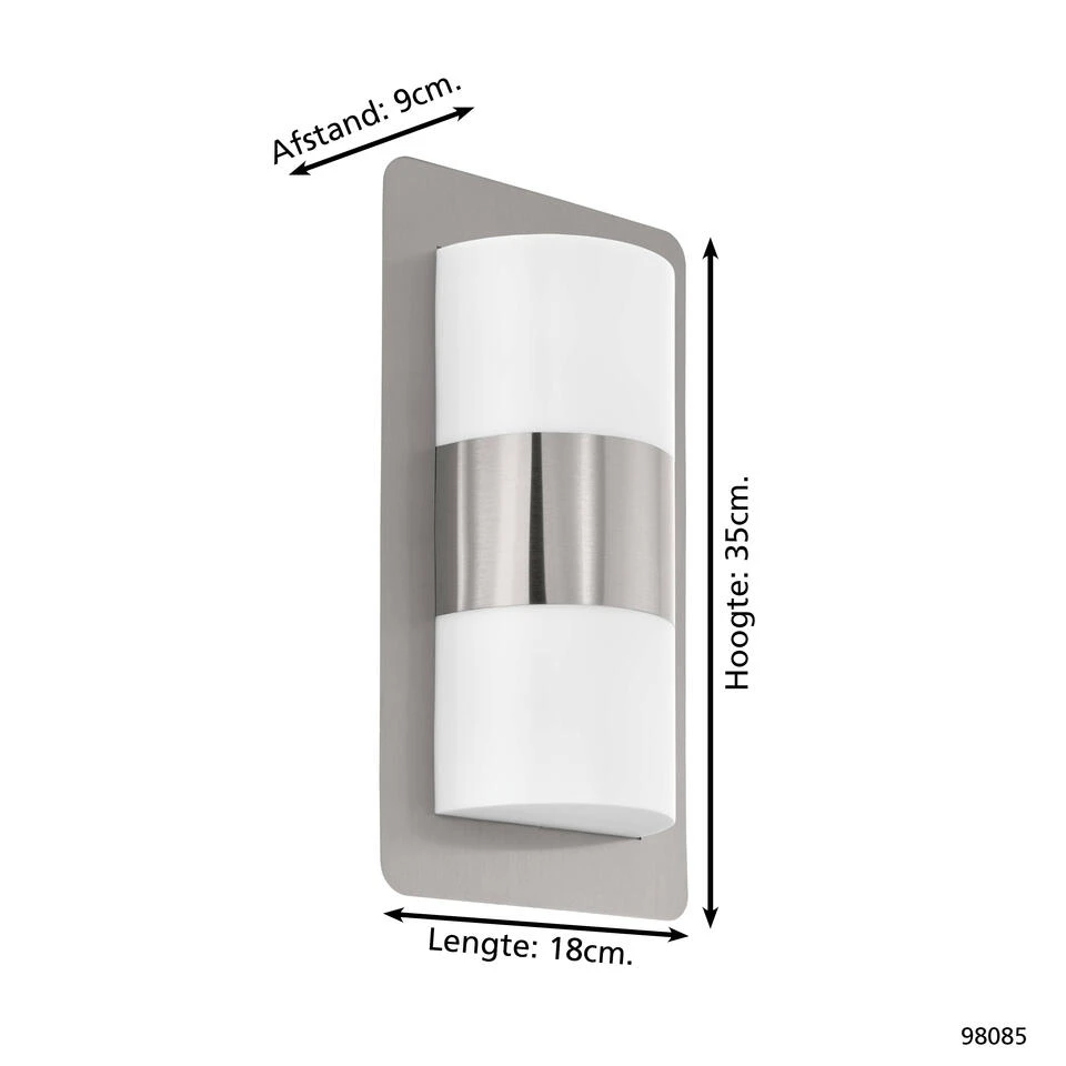 EGLO Cistierna Wandlamp Buiten - E27 - 35 Cm - Zwart/Goud/Wit 4 EGLO Cistierna Wandlamp Buiten - E27 - 35 Cm - Zwart/Goud/Wit - Afbeelding 4