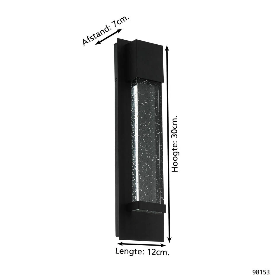 EGLO Villagrazia Wandlamp Buiten - LED - 30 Cm - Antraciet/Wit/Helder 4 EGLO Villagrazia Wandlamp Buiten - LED - 30 Cm - Antraciet/Wit/Helder - Afbeelding 4