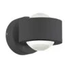 EGLO Treviolo Wandlamp Buiten - LED - 8,5 Cm - Zwart/Helder