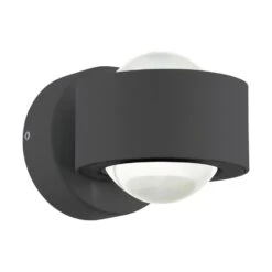 EGLO Treviolo Wandlamp Buiten - LED - 8,5 Cm - Zwart/Helder