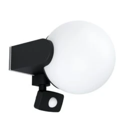 EGLO Rubio Wandlamp Buiten - Sensor - E27 - 17 cm - Sensor - Zwart/Wit