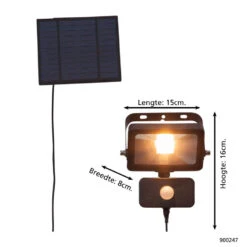 EGLO Villagrappa Grondpin Buiten - LED - 16 cm - Sensor - Zwart -Eglo 1000077676 0103