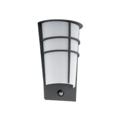 EGLO Breganzo 1 - Buitenverlichting -IP44- Wandlamp - Antraciet - Wit