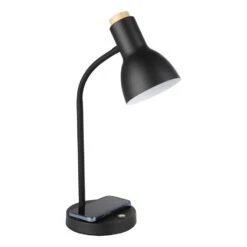 EGLO Veradal-Qi Tafellamp - LED - 45 Cm - Zwart/Bruin - Dimbaar