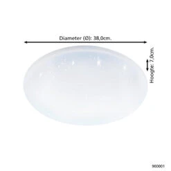 EGLO connect.z Totari-Z Smart Plafondlamp - Ø 38 cm - Wit - Dimbaar -Eglo 1000084174 0103