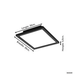 EGLO connect.z Salobrena-Z Smart Plafondlamp - 30 cm - Zwart - Dimbaar -Eglo 1000084180 0103