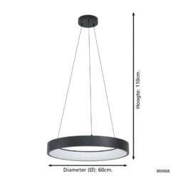 EGLO connect.z Marghera-Z Smart Hanglamp - Ø 60 cm - Zwart - RGB -Eglo 1000084235 0103