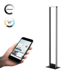 EGLO Connect.z Salvilanas-Z Vloerlamp - 130,5 Cm - Zwart/Wit - Dimbaar