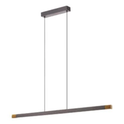 EGLO Lisciana Hanglamp - LED - 87,5 Cm - Grijs/Bruin/Wit - Dimbaar