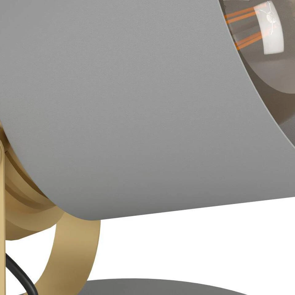 EGLO Twicken Tafellamp - E27 - 19,5 Cm - Grijs/Goud -Staal 2 EGLO Twicken Tafellamp - E27 - 19,5 Cm - Grijs/Goud -Staal - Afbeelding 2