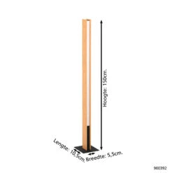 EGLO Connect.z Anchorena-Z Vloerlamp - 150cm - Bruin/Zwart/Wit - RGB -Eglo 1000092715 0103