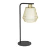 EGLO Ciudadela Tafellamp - E27 - 50 Cm - Zwart/Goud/Wit - Textiel