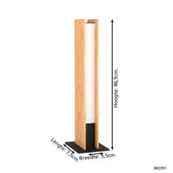 EGLO Connect.z Anchorena-Z Tafellamp - 46,5cm - Bruin/Zwart/Wit - RGB -Eglo 1000092721 0103