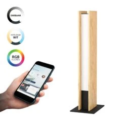 EGLO Connect.z Anchorena-Z Tafellamp - 46,5cm - Bruin/Zwart/Wit - RGB