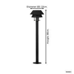 EGLO CHIAPPERA Padverlichting - E27 - Zwart, Wit 7 EGLO CHIAPPERA Padverlichting - E27 - Zwart, Wit -Eglo 1000093899 0103