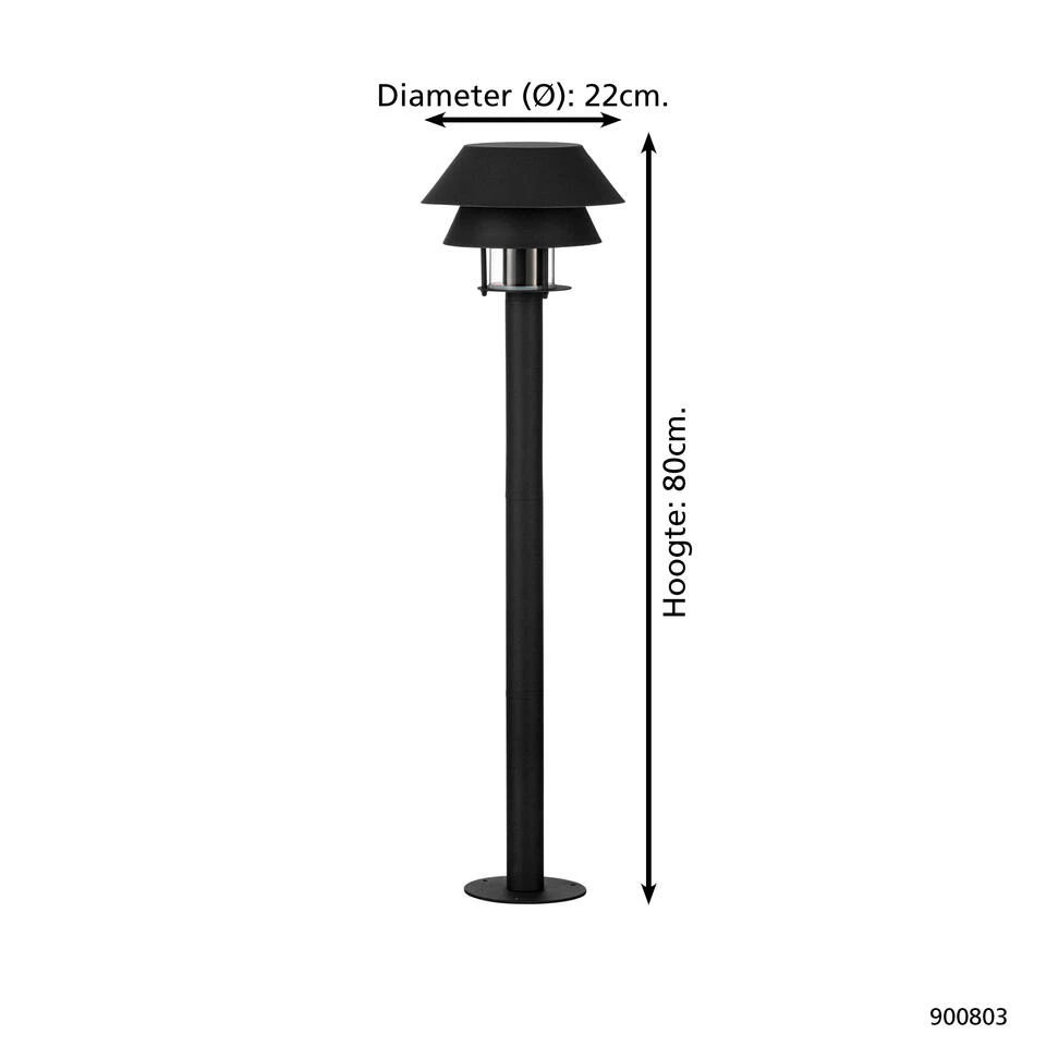 EGLO CHIAPPERA Padverlichting - E27 - Zwart, Wit 4 EGLO CHIAPPERA Padverlichting - E27 - Zwart, Wit - Afbeelding 4