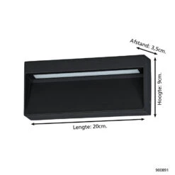 EGLO MARUGGIO Wandlamp - Buitenverlichting - LED - Zwart -Eglo 1000093904 0103