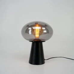 EGLO Madonnina Tafellamp - E27 - 32,5 Cm - Zwart/Grijs - Ombre - Glas