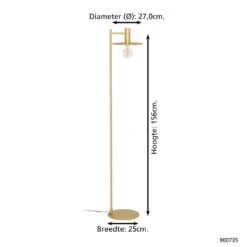 EGLO ESCANDELL Staande Lampen - E27 - Geelkoper -Eglo 1000095931 0103
