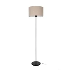 EGLO Feniglia Vloerlamp - E27 - 151 Cm - Beige/Zwart - Linnen