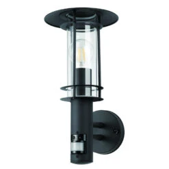 EGLOLisio 1Wandlamp - E27 - Sensor-RVS - Zwart