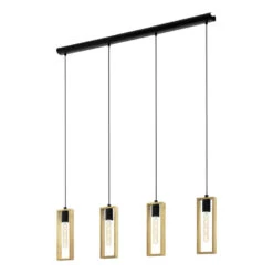 Eglo 7 EGLOLittletonHanglamp-E27-116cm-Zwart/Bruin
