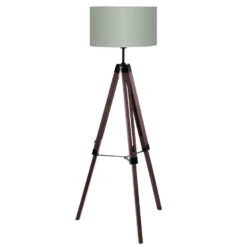 EGLO Lantada Vloerlamp - E27 - 143 Cm - Noten/Taupe