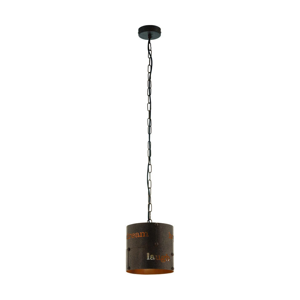 EGLO Coldingham Hanglamp - E27 - Staal - Roestbruin/ 1 EGLO Coldingham Hanglamp - E27 - Staal - Roestbruin/