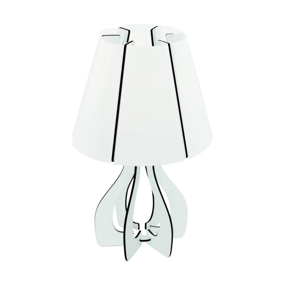 EGLO Cossano Tafellamp - E14 - Kunststof/Hout - Wit 1 EGLO Cossano Tafellamp - E14 - Kunststof/Hout - Wit