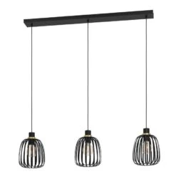 EGLO Pocicas Hanglamp - E27 - 106 Cm - Zwart/Goud