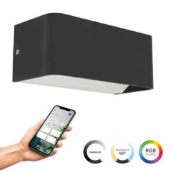 EGLO Connect.z Sania-Z Wandlamp - 20 Cm - Zwart - RGB - Zigbee