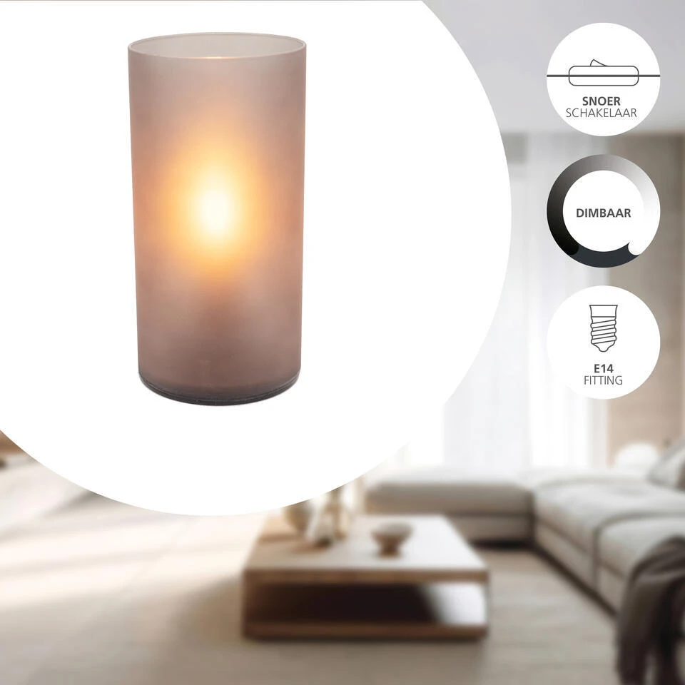 EGLO Geo Tafellamp - E14 - 20 Cm - Grijs 3 EGLO Geo Tafellamp - E14 - 20 Cm - Grijs - Afbeelding 3