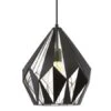 EGLO Hanglamp CARLTON 1 - Zwart/zilver Zilver