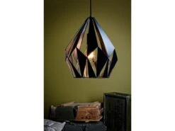 EGLO Hanglamp CARLTON 1 - Zwart/zilver Zilver -Eglo 1313 deba meubelen verlichting eglo vintage carlton 1