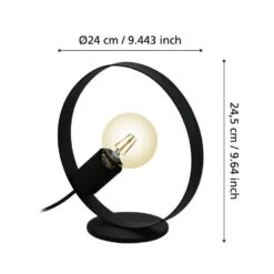 EGLO Frijolas Tafellamp - E27 - Staal - Zwart -Eglo 13388341bcf3417fb5a6ff7c44cf925b