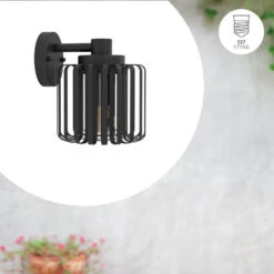 EGLO Selinus Wandlamp - E27 - Ø 19.5 Cm - Zwart -Eglo 1398a3a40b314d43a4beec754d647e78