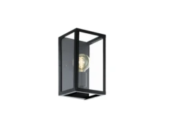 EGLO Wandlamp CHARTERHOUSE - Zwart/Glas Zwart