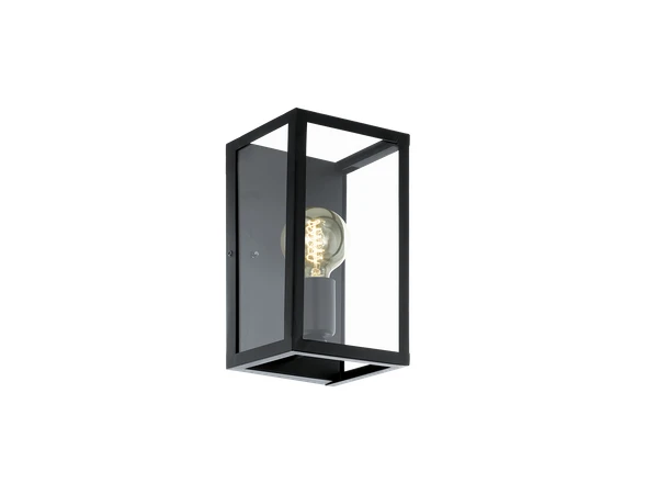 EGLO Wandlamp CHARTERHOUSE - Zwart/Glas Zwart 1 EGLO Wandlamp CHARTERHOUSE - Zwart/Glas Zwart