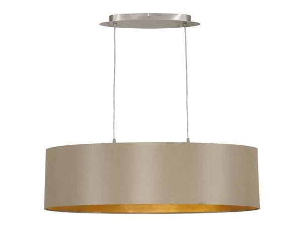 EGLO Hanglamp Ovaal MASERLO - Taupe/Goud Taupe 1 EGLO Hanglamp Ovaal MASERLO - Taupe/Goud Taupe