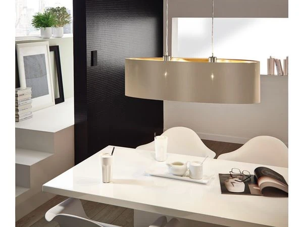 EGLO Hanglamp Ovaal MASERLO - Taupe/Goud Taupe 3 EGLO Hanglamp Ovaal MASERLO - Taupe/Goud Taupe - Afbeelding 3