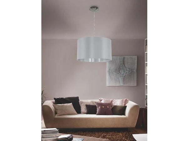 EGLO Hanglamp MASERLO - Grijs/Zilver Grijs 2 EGLO Hanglamp MASERLO - Grijs/Zilver Grijs - Afbeelding 2