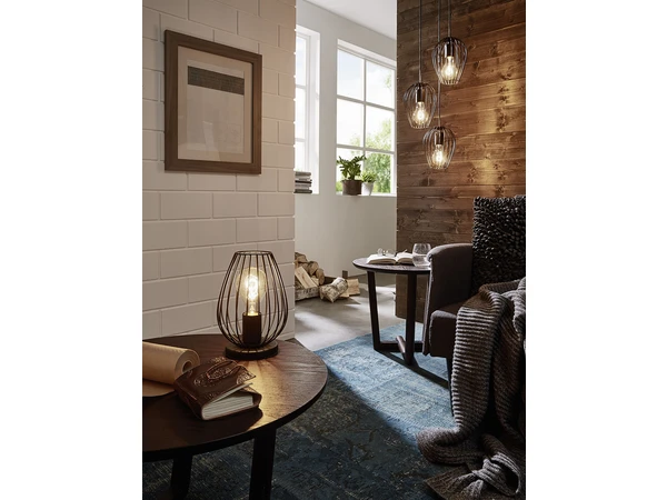 EGLO Tafellamp NEWTOWN - Zwart Zwart 2 EGLO Tafellamp NEWTOWN - Zwart Zwart - Afbeelding 2